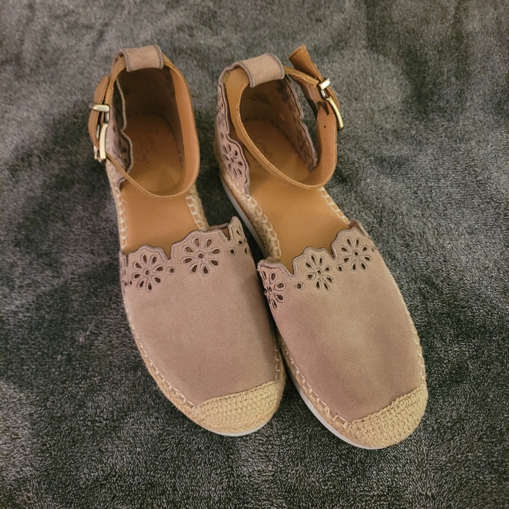 Tan Espadrille Sandals Size 10